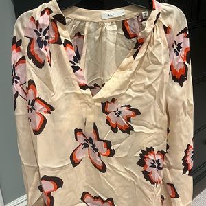 A.L.C jules floral-print v neck long sleeve blouse.